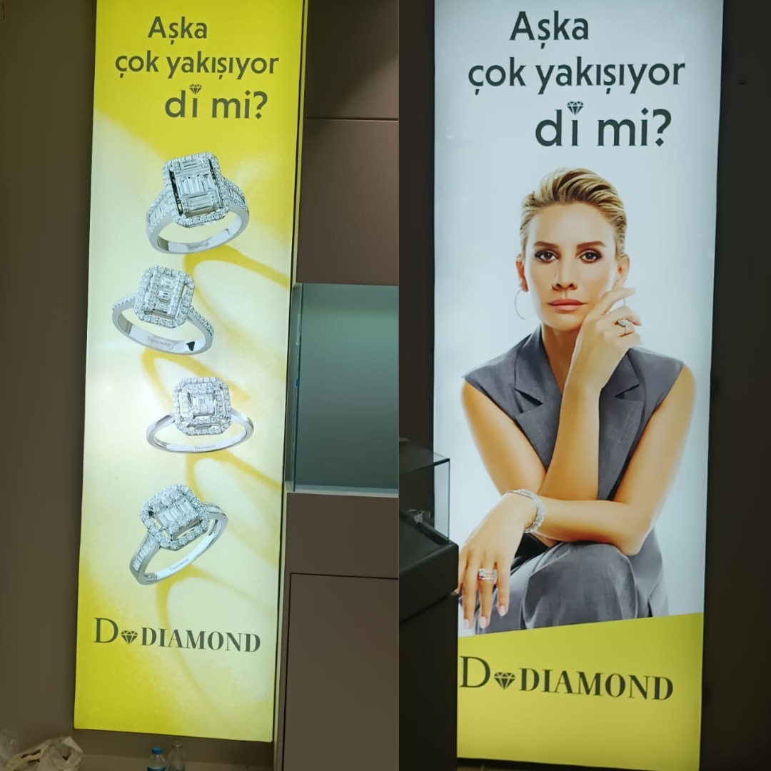 D-Diamond lightbox reklam